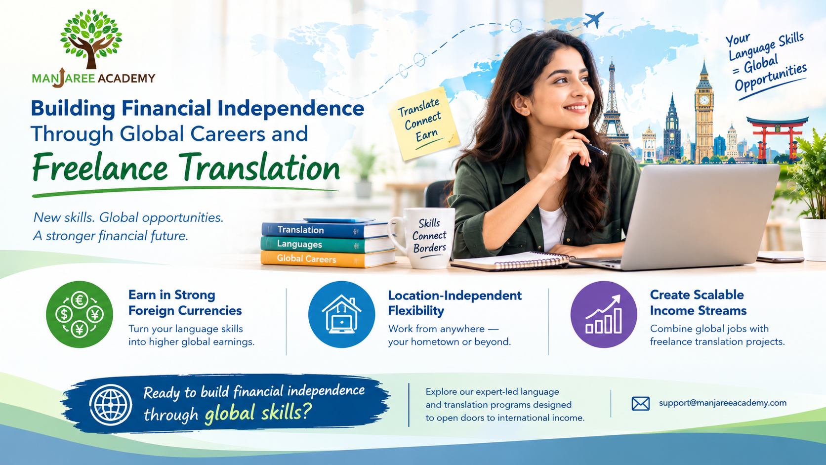 Building Financial Independence Through Global Careers and Freelance Translation